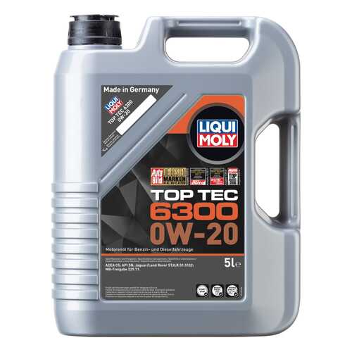 Моторное масло Liqui moly Top Tec 6300 0W-20 5л в Несте Ойл