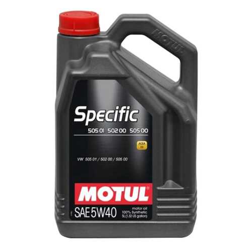 Моторное масло Motul Specific 502 00 / 505 00 / 505 01 SAE 5W-40 5л в Несте Ойл