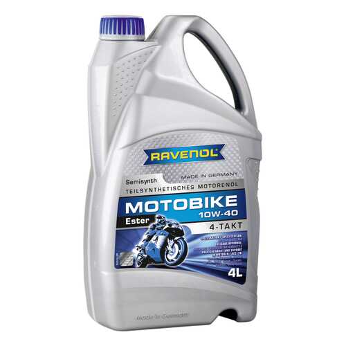 Моторное масло Ravenol Motobike 4-T Ester 10W-40 4л в Несте Ойл