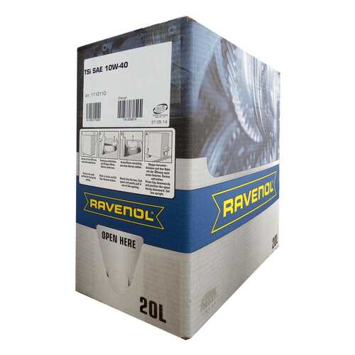 Моторное масло Ravenol TSI SAE 10W-40 20л ecobox в Несте Ойл