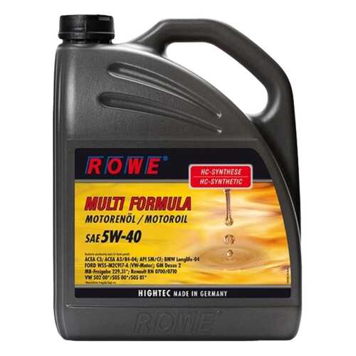 Моторное масло Rowe Hightec Multi Formula 5W-40 5л в Несте Ойл