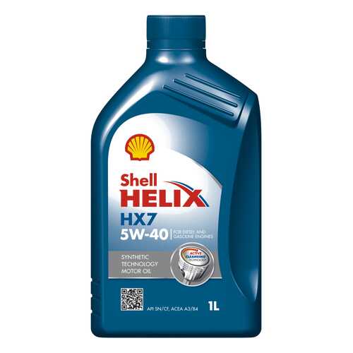 Моторное масло Shell Helix HX7 5W-40 1л в Несте Ойл