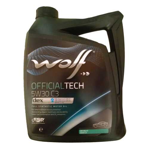Моторное масло wolf Official Tech C3 5W-30 5л в Несте Ойл