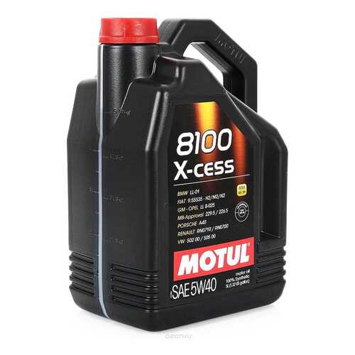 MOTUL 109776 Масло моторное Motul 8100 X-cess A3/B3/B4 5W40 синтетическое 5 л 109776 в Несте Ойл