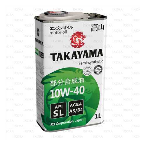 TAKAYAMA Масло Моторное Полусинтетическое 10w-40 1л, Api Sl, Acea A3/B4 в Несте Ойл