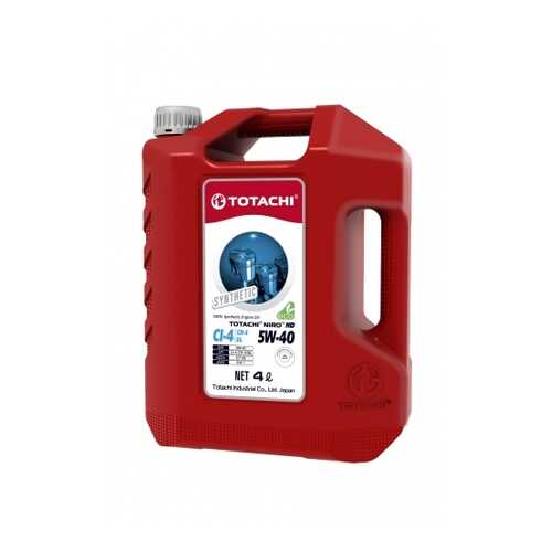 TOTACHI Масло Моторное Totachi Niro Hd Synthetic Api Ci-4/Sl 5w-40 Пласт. 4л в Несте Ойл
