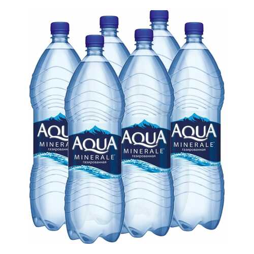 Вода Aqua Minerale газированная питьевая 2 л 6 штук в упаковке в Несте Ойл