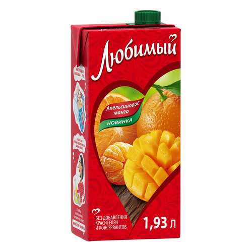 Напиток сокосодержащий Любимый апельсиновое манго 1.93 л в Несте Ойл