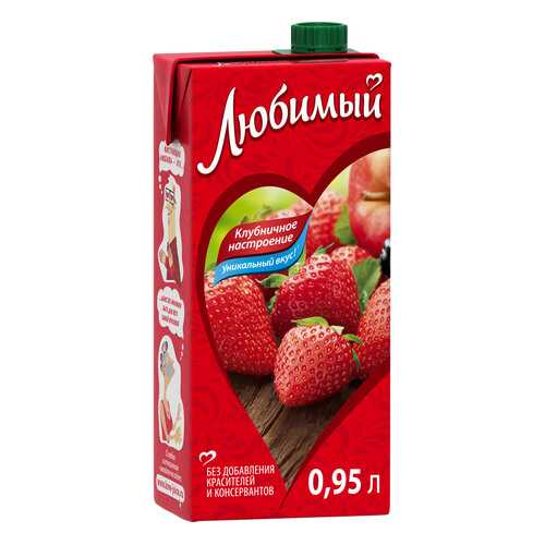 Напиток сокосодержащий Любимый клубничное настроение 0.95 л в Несте Ойл