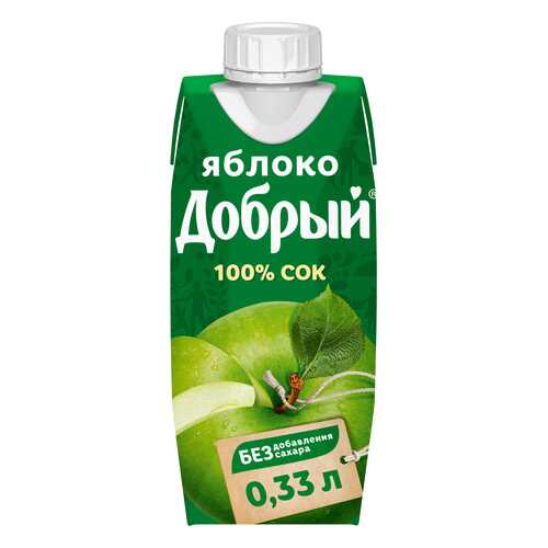 Сок Добрый яблочный 100% 0.33 л в Несте Ойл