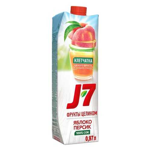 Сок J-7 Яблоко Персик с мякотью 970мл в Несте Ойл