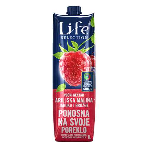 Сок Life Premium Яблоко, малина, виноград 1 л в Несте Ойл